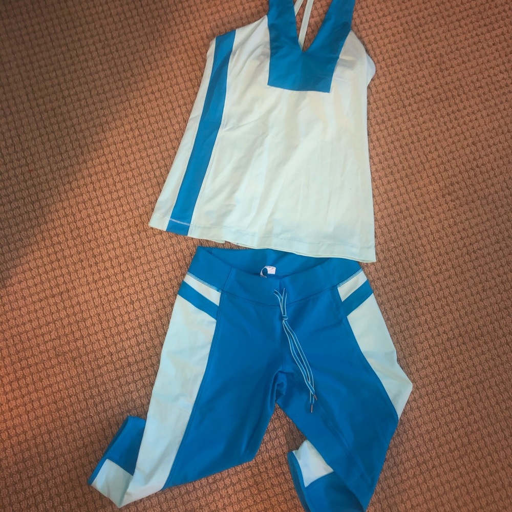 Lululemon MATCHING SET - Blue Colorblock